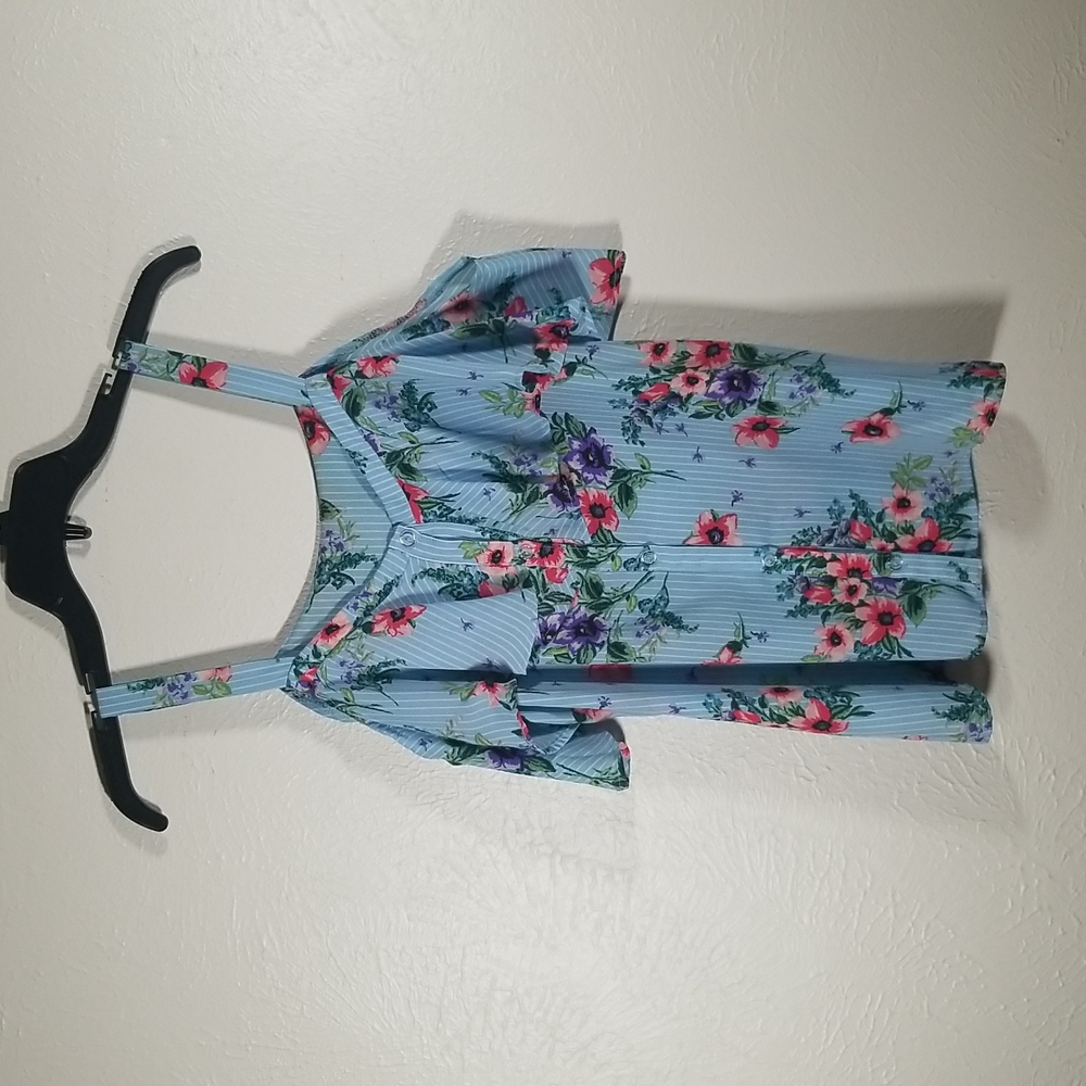 Charming Charlie Blouse with Straps and Off the Shoulder sleeves